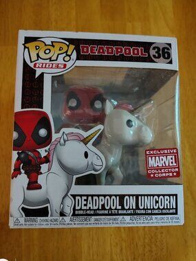 Funko Pop Rides Marvel 36 Deadpool On Unicorn Marvel Collector Corps Exclusive